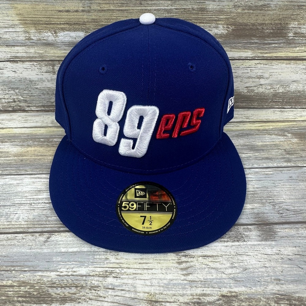 89ers Fitted Hat New Era 5950 MiLB OKC Comets Throwback Royal Blue‎ 7 1/2